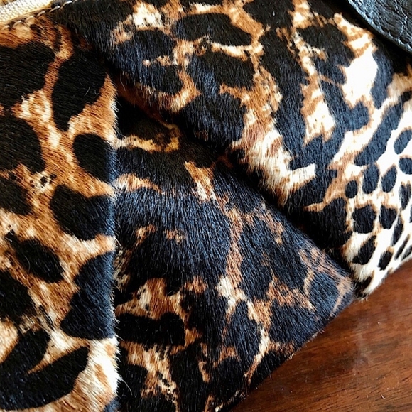 Elaine Turner Leopard Cheetah Satchel Handbag